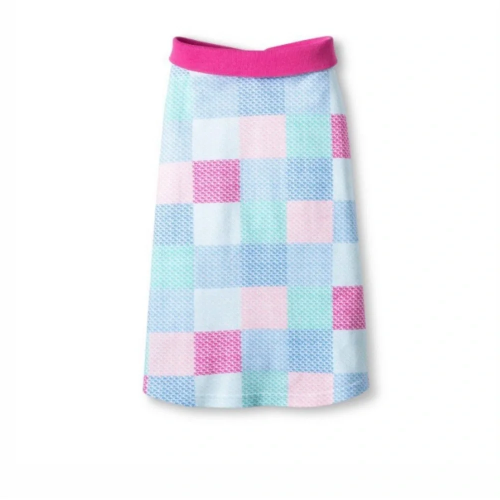 Vineyard Vines Patchwork Whale Pet Polo – Pink/Blue Size Small